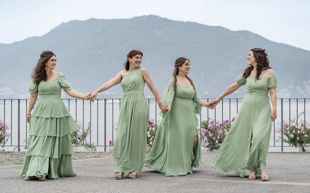 Bridesmaid Dresses Vestidos De Cortejo JJ's House A-line Square  Floor-Length Chiffon Bridesmaid Dress 2026