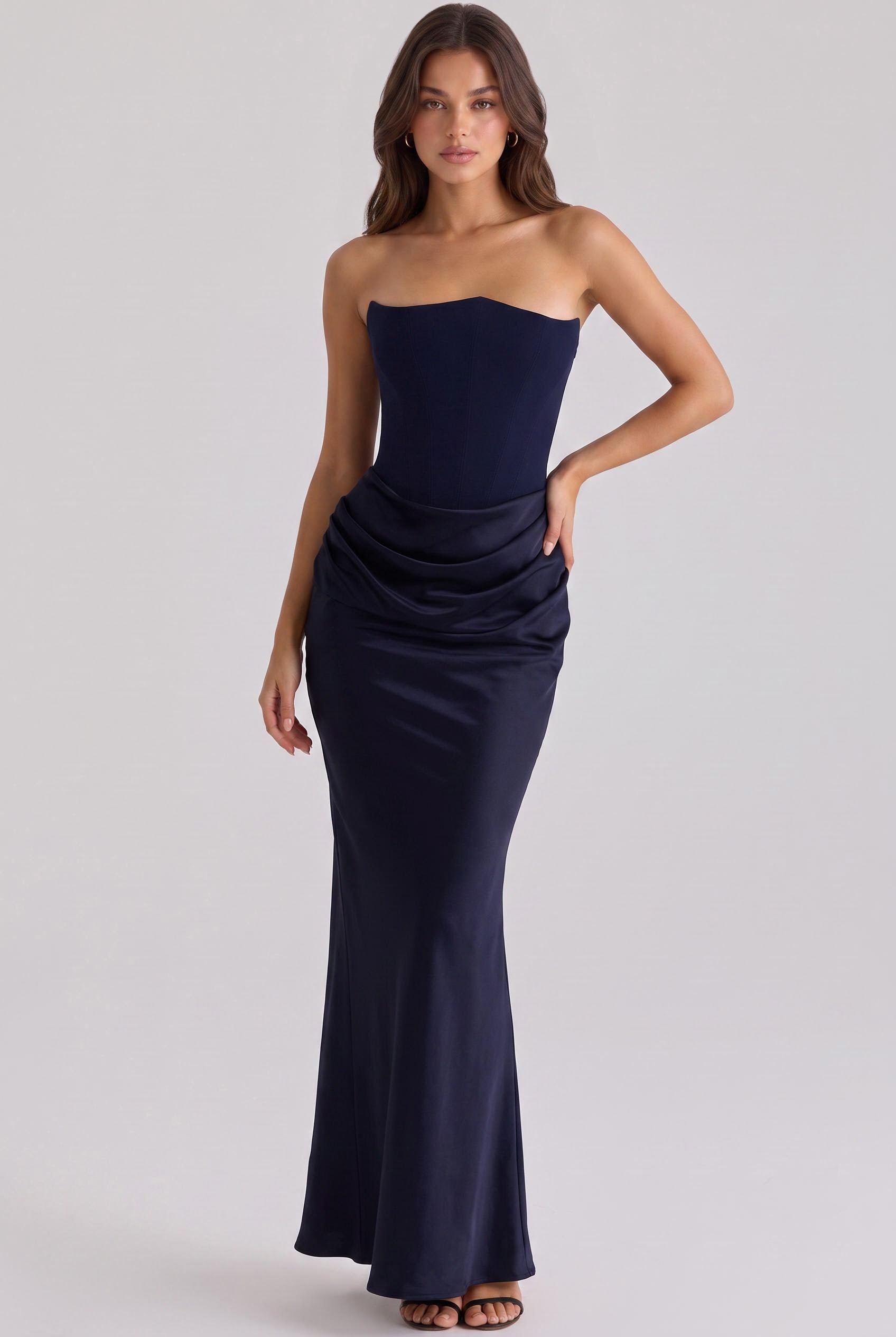 Strapless Corset Maxi Dresses