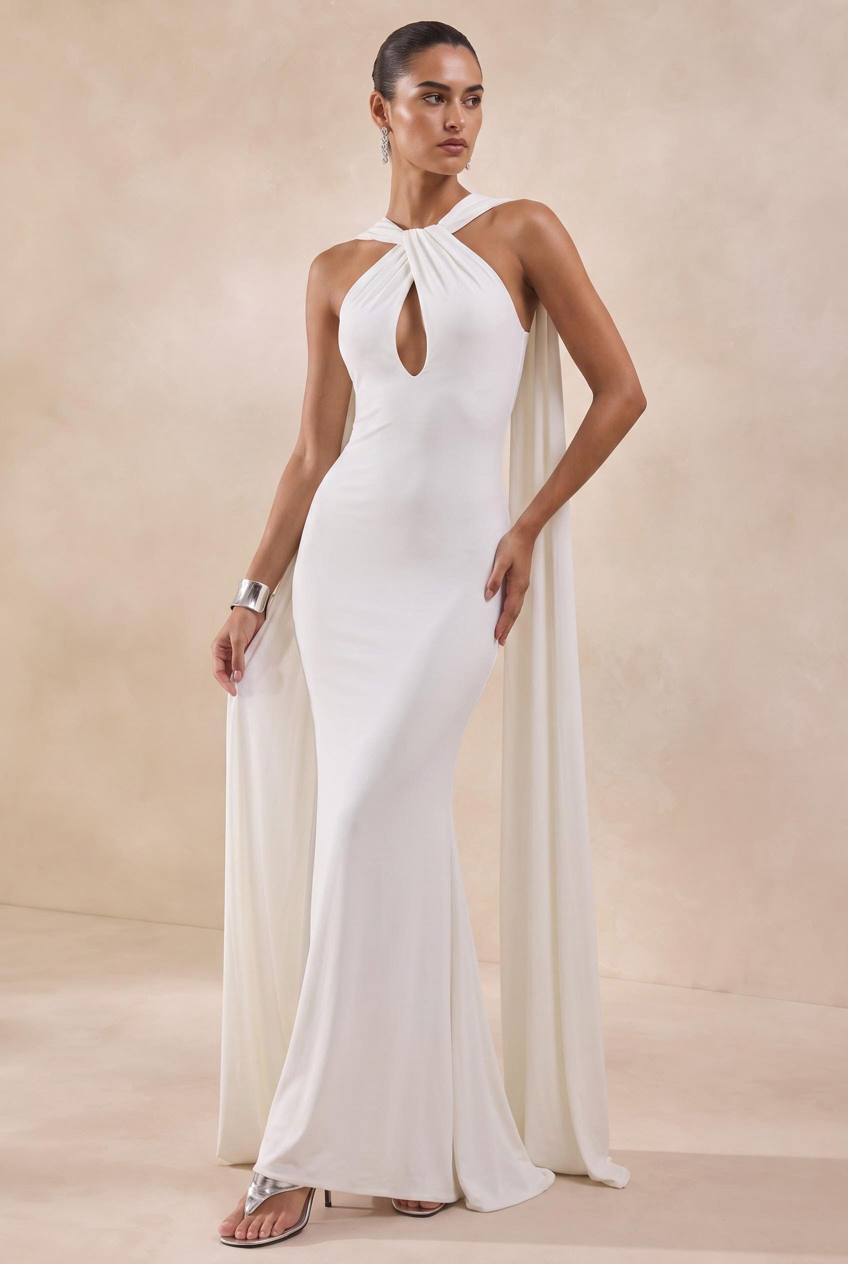Minimalist Cape Maxi Dresses