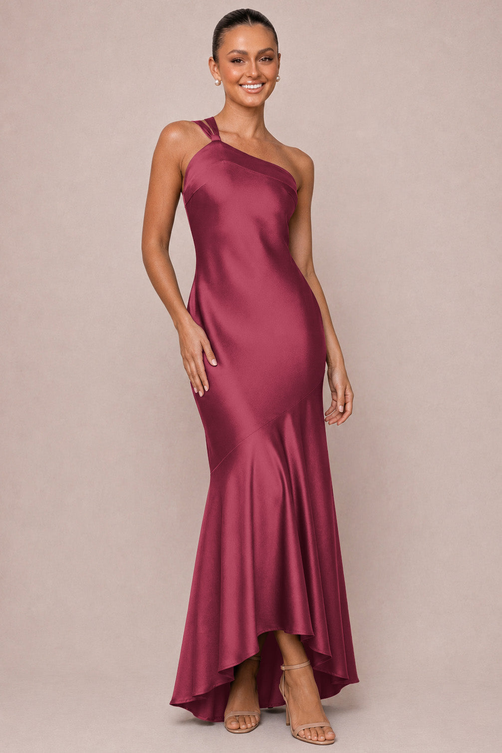 Matte Satin Mermaid Bridesmaid Dress
