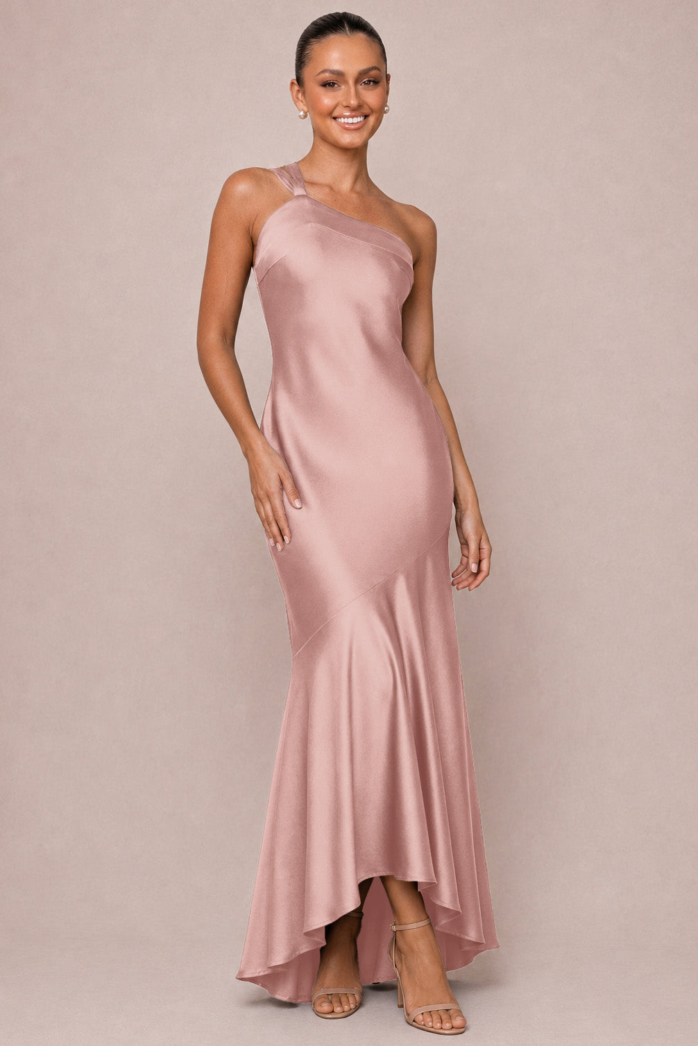 Matte Satin Mermaid Bridesmaid Dress