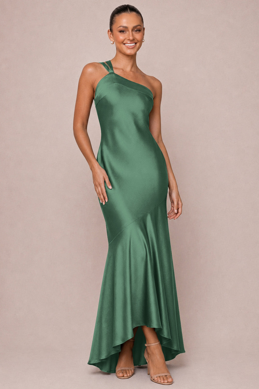 Matte Satin Mermaid Bridesmaid Dress