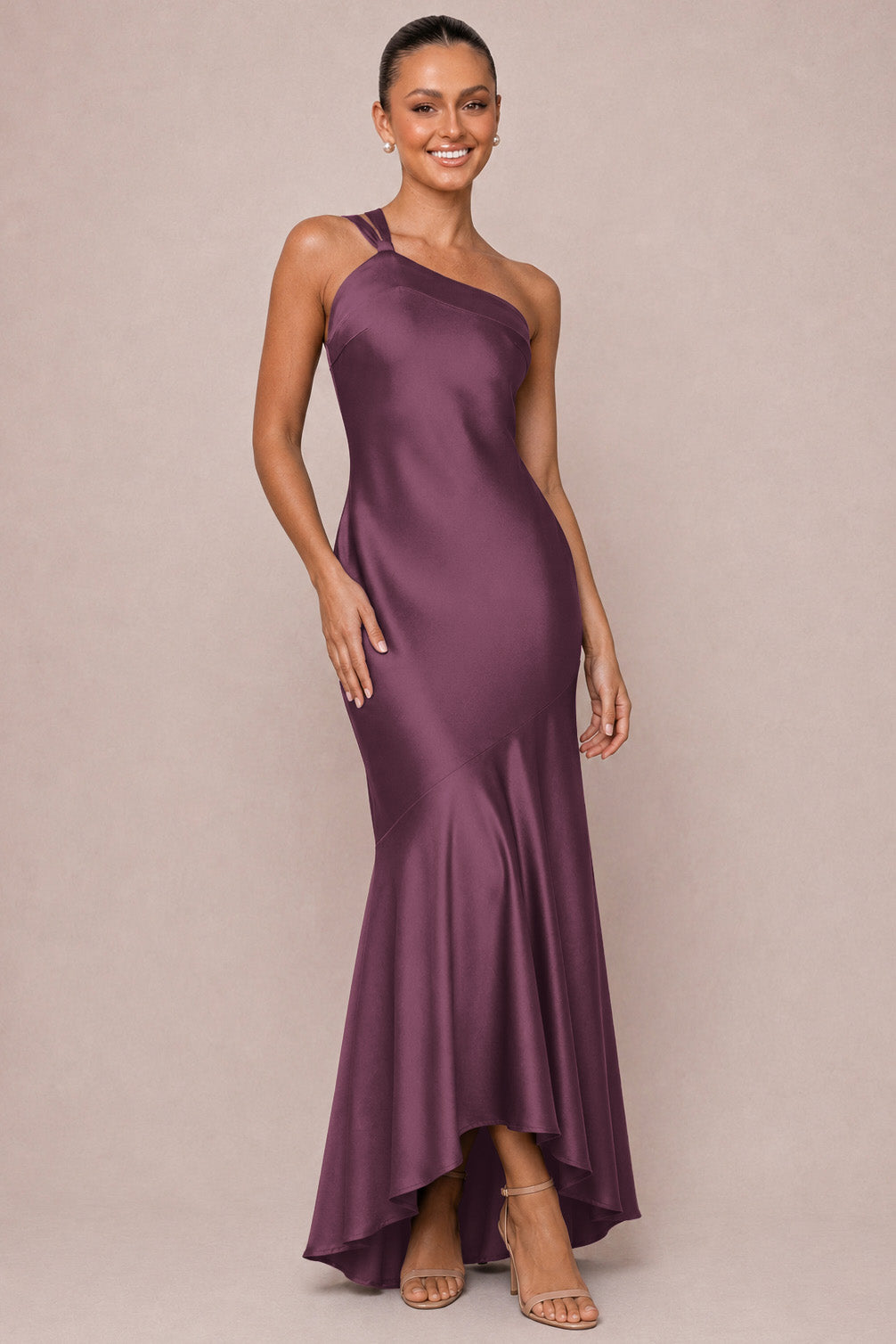 Matte Satin Mermaid Bridesmaid Dress