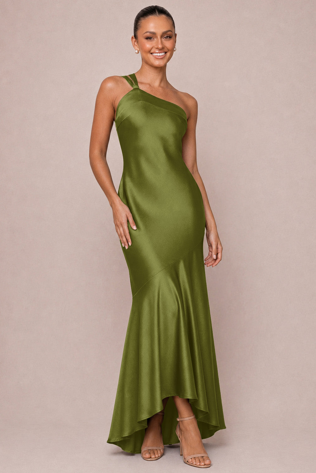 Matte Satin Mermaid Bridesmaid Dress