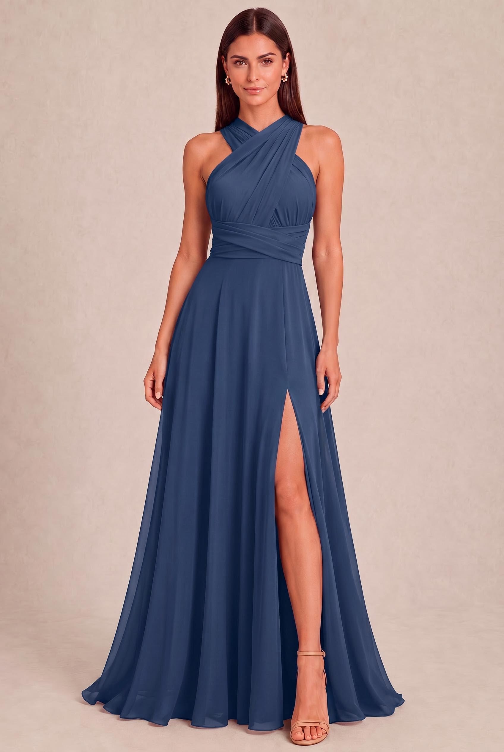 Convertible Chiffon A-Line Bridesmaid Dress