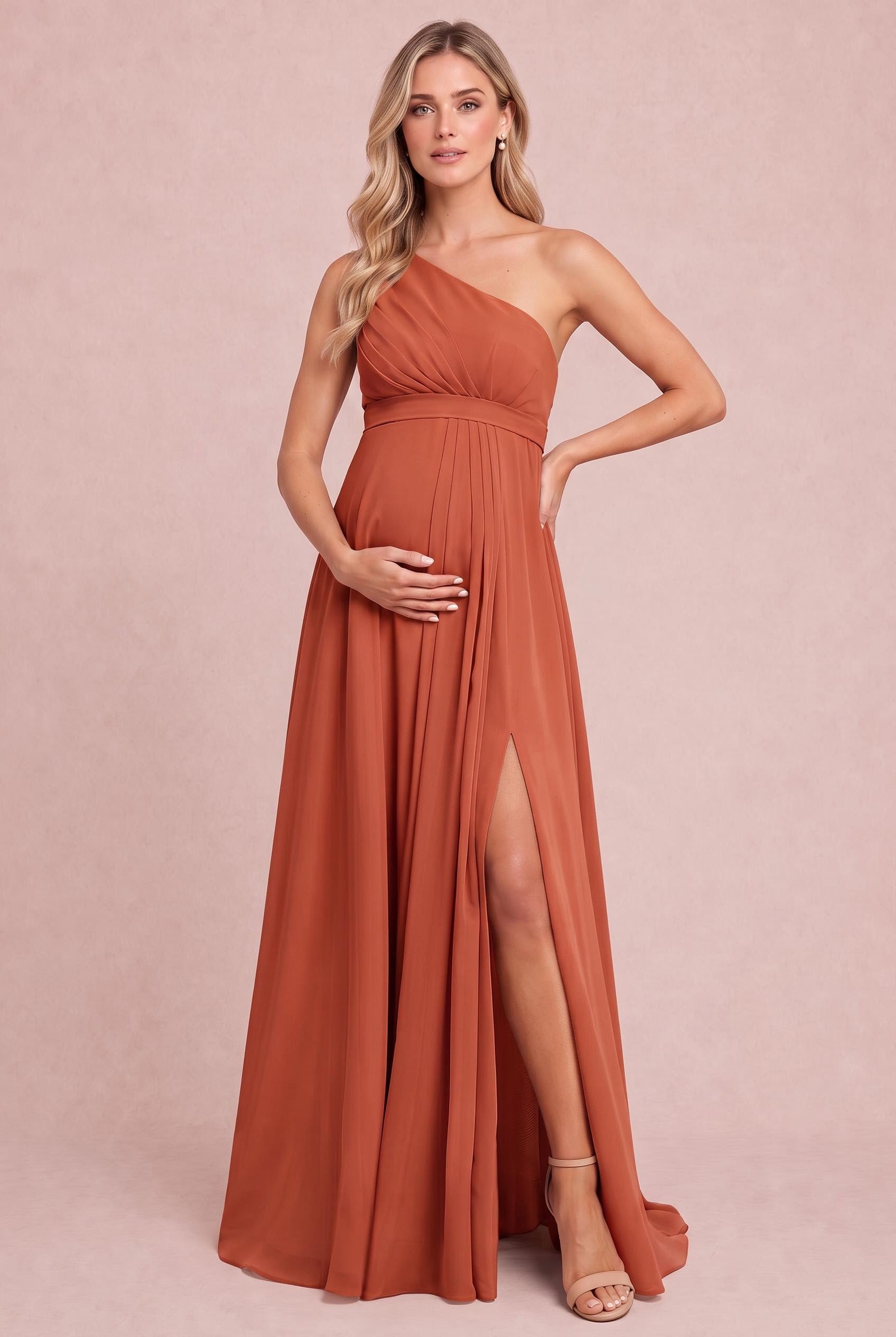 ruffle hot pink dress Summer Mirage Midi in M / hot-pink EU Size:48 main image 0