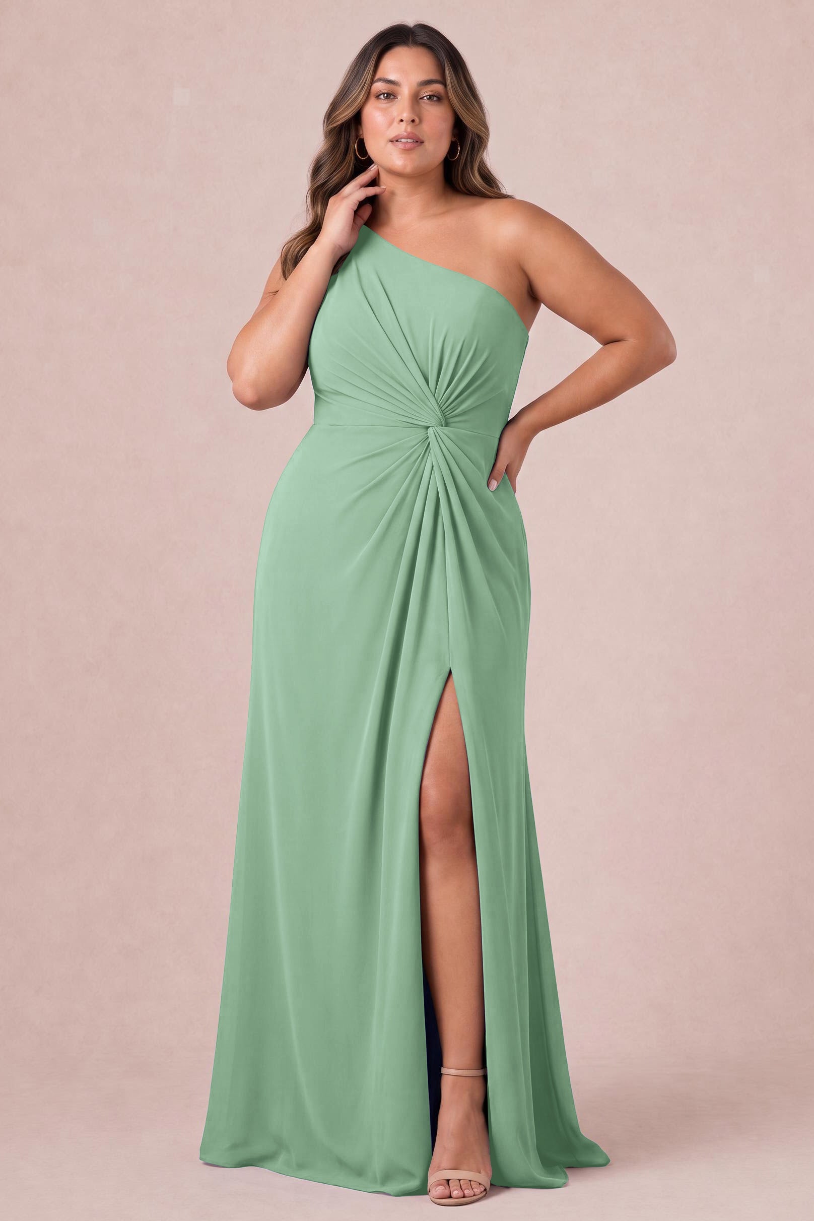 Plus Size Chiffon A-Line Bridesmaid Dress