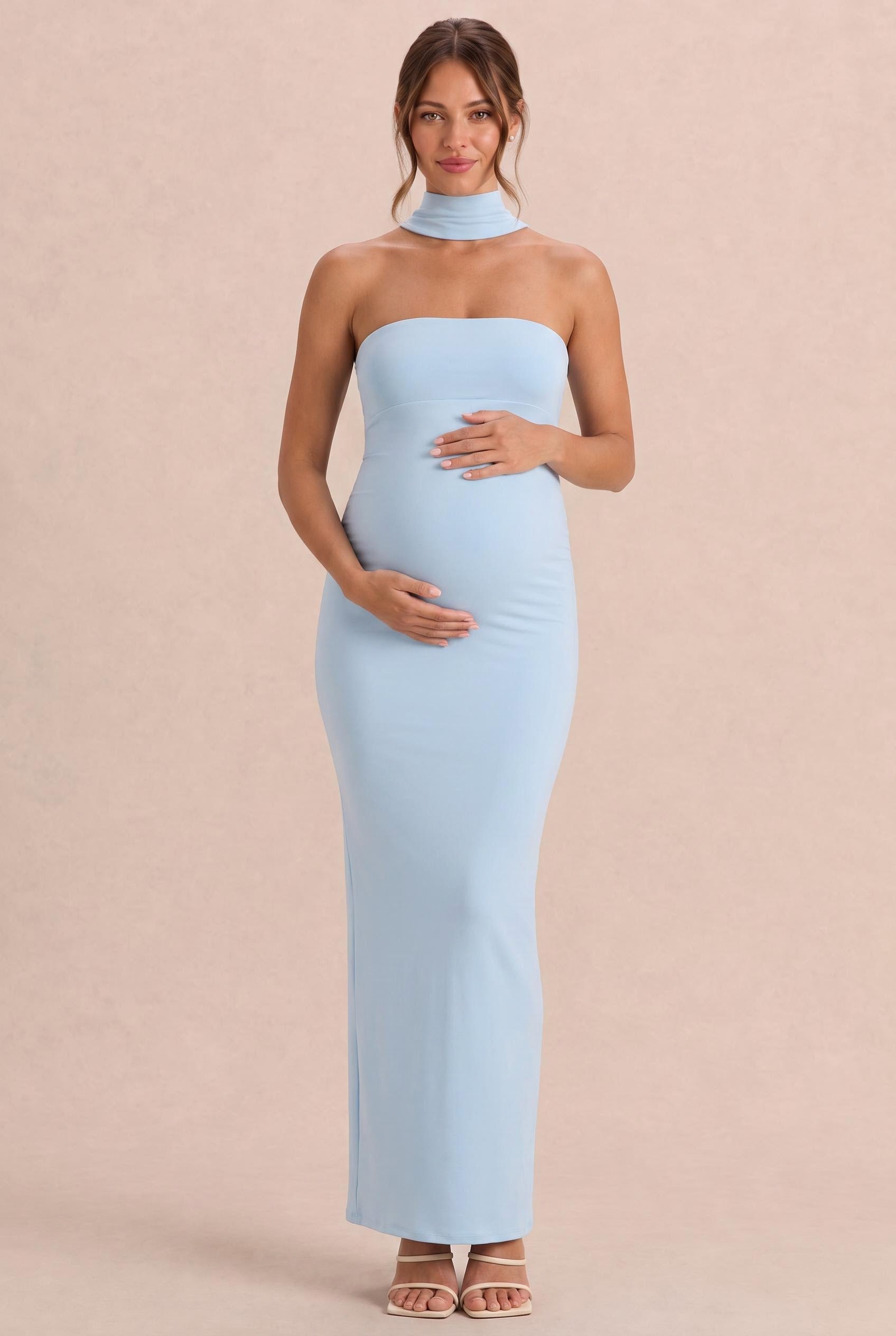 Strapless Jersey Maternity Dress