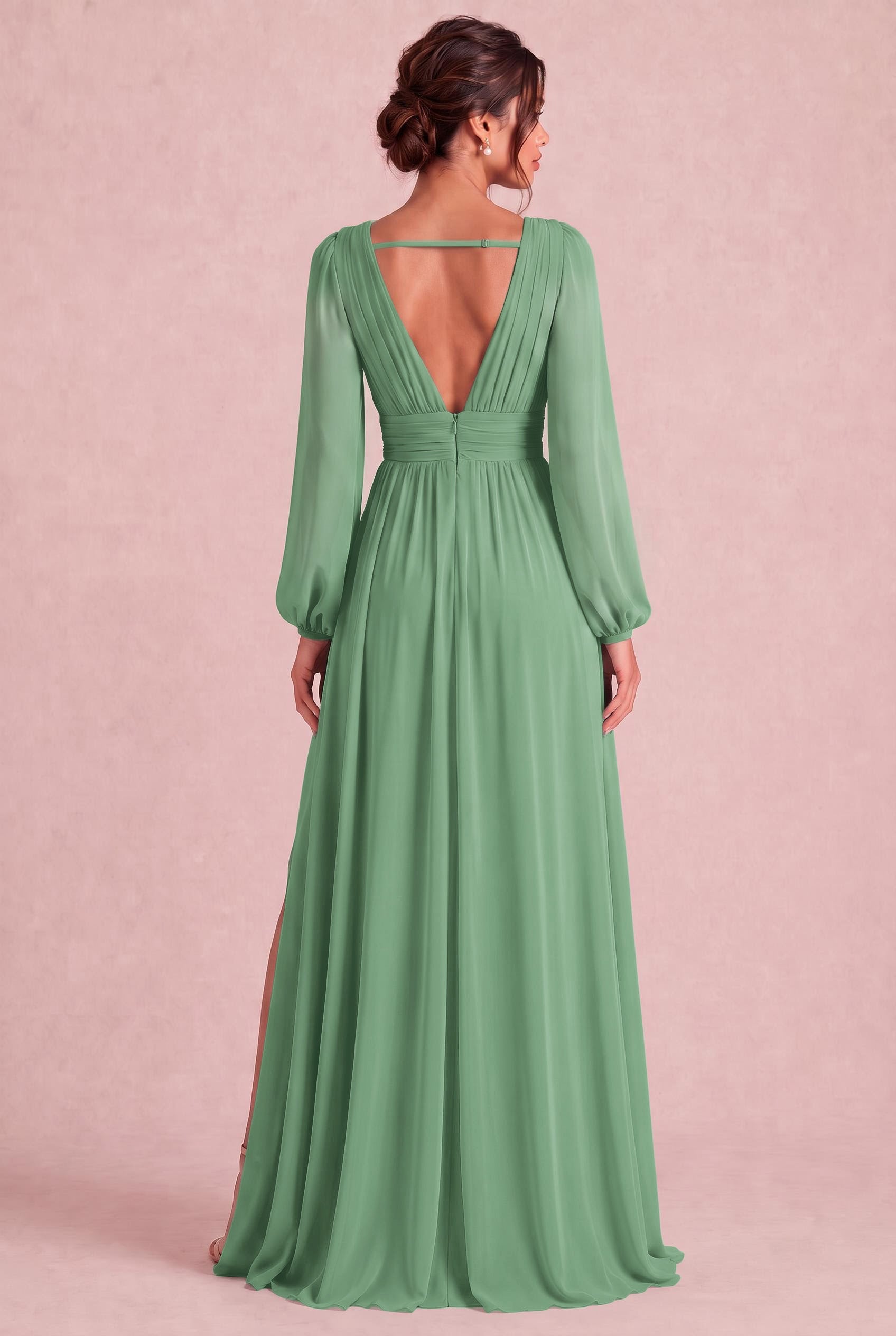 bridesmaid dresses zola V-Neck Chiffon Taille:12