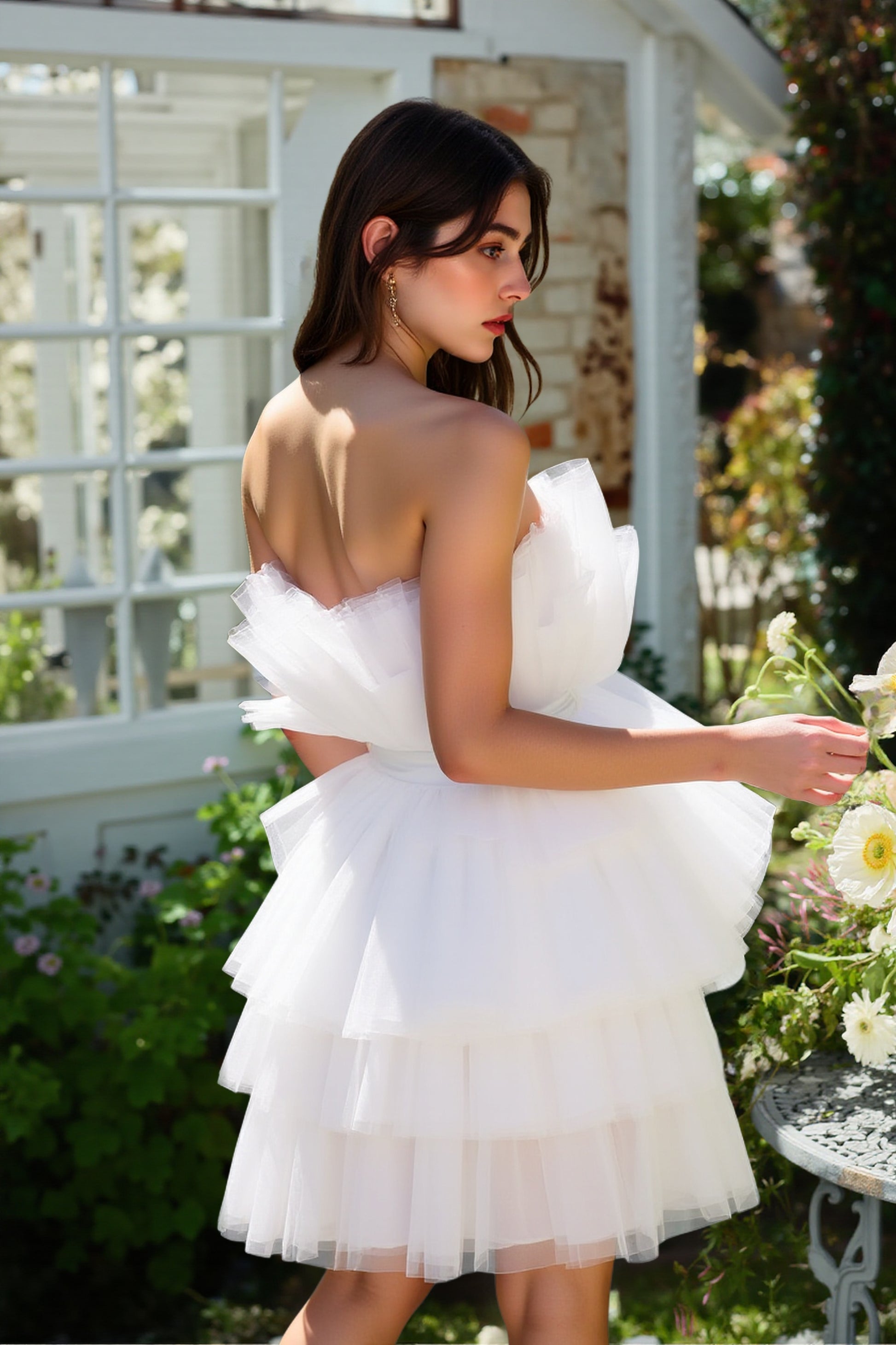 tulle off shoulder mini dress Dancing Queen 3394