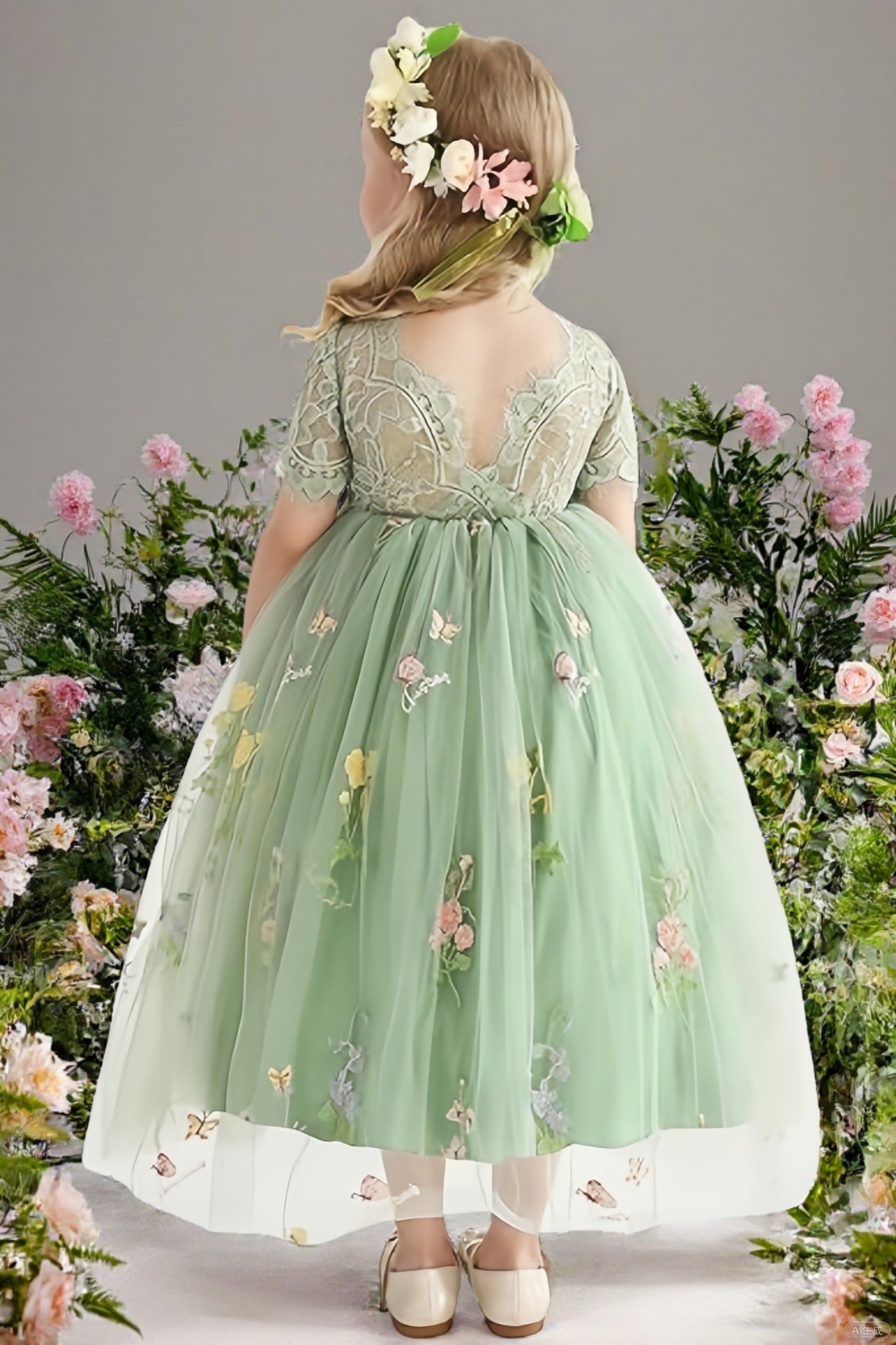 tea length tulle flower girl dress Princess Off Shoulder Sky Blue Party Dress, Sash Bowknot CUSTOM SIZE Stunning dress by Calla Collection for sweet fashionistas who want to make an entrance BABARONI Flower Girl Dress -
