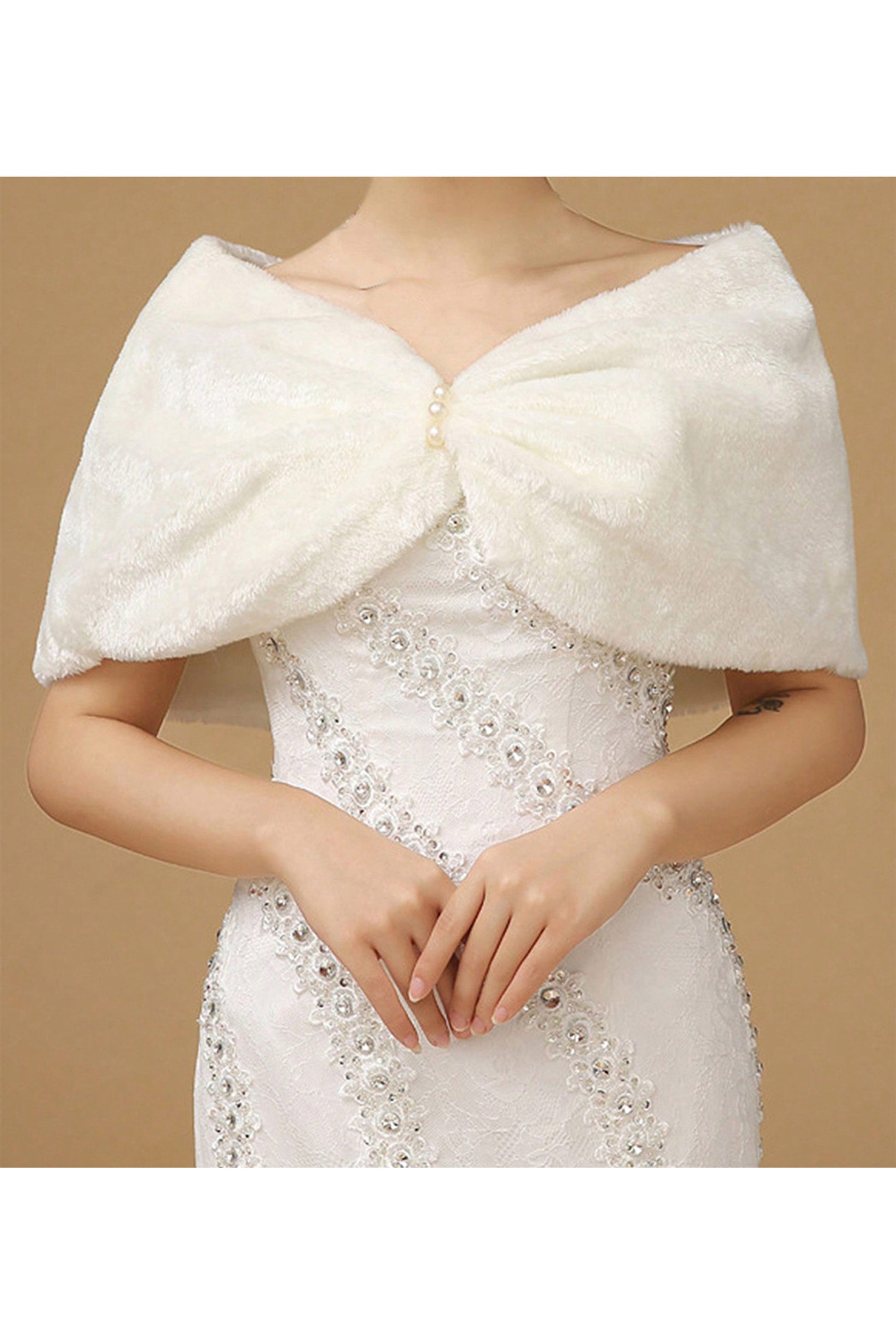 short shawl for dress DOMIOURA 1pc Lace Short Sleeve Bridal Shawl, Elegant Cape For Wedding, Summer Casual Shawl, Party Dress Cloak
