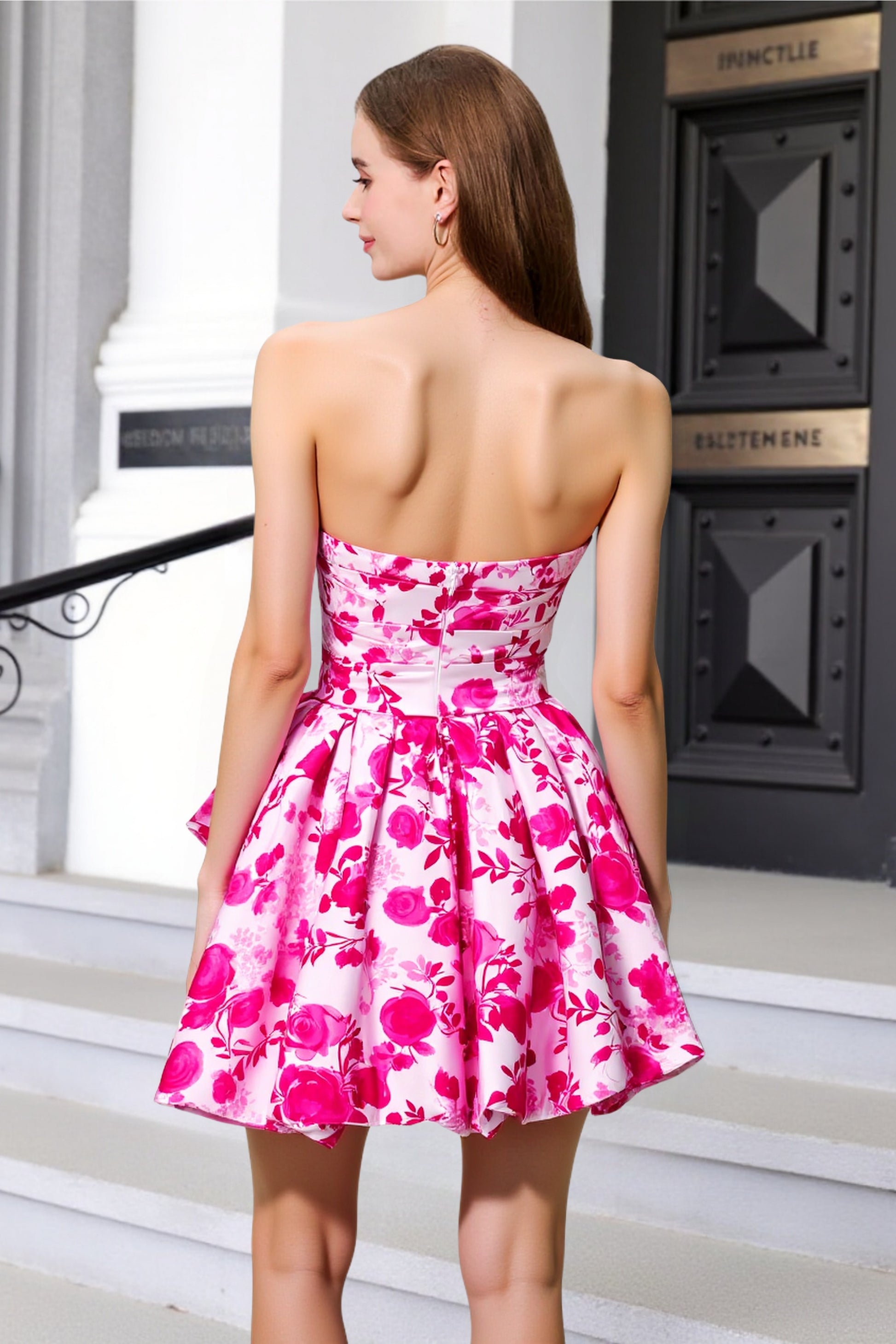 a line mini dresses Oh So Good Ivory A-Line Floral Dress 95% Polyester 5% Spandex Cicinia Little White Dresses Short