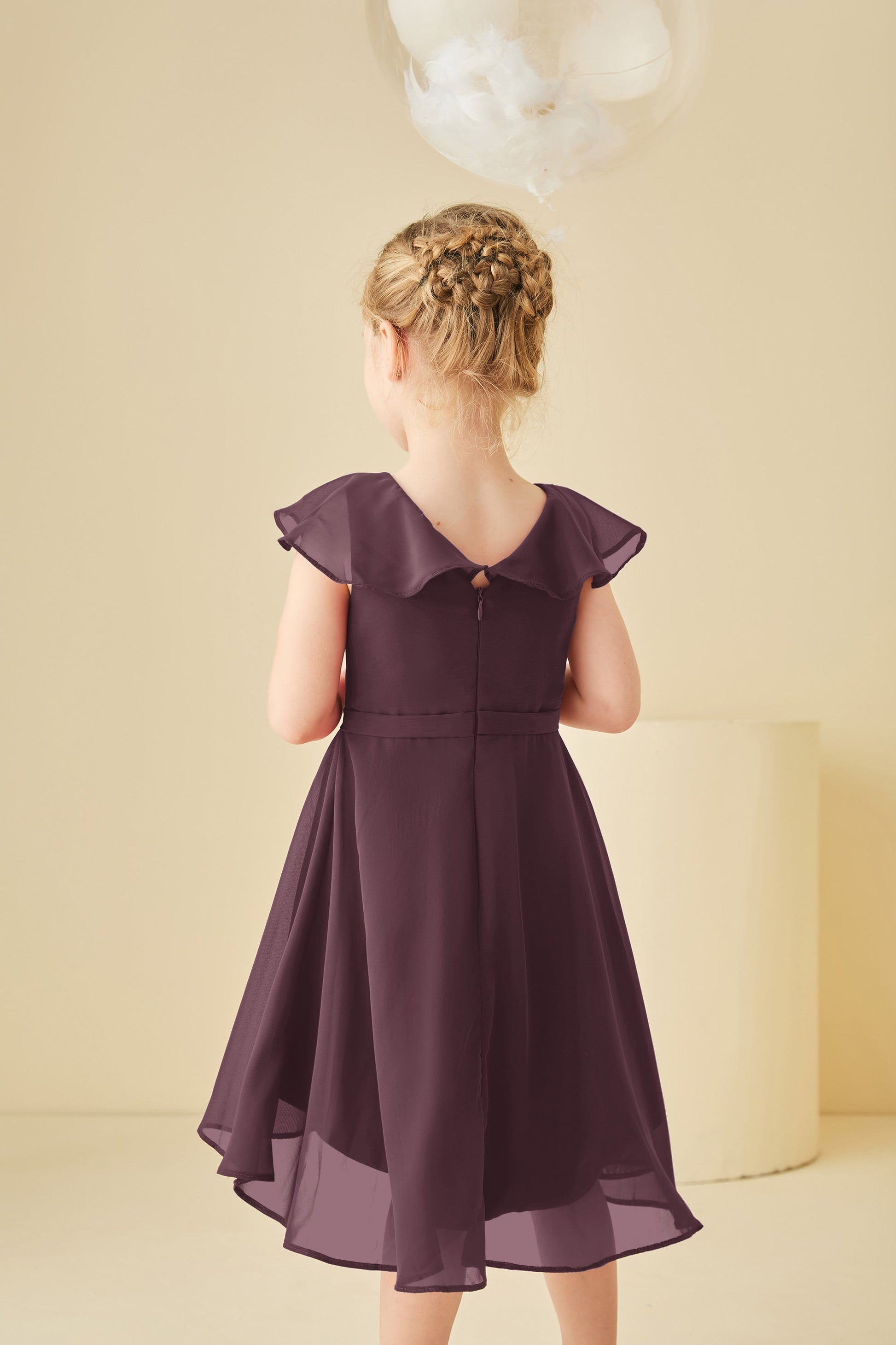 junior bridesmaid short dresses short velvet flower girl dress in navy blue, warm junior bridesmaid dress for fall, Black White tea length flower girl dress for winter