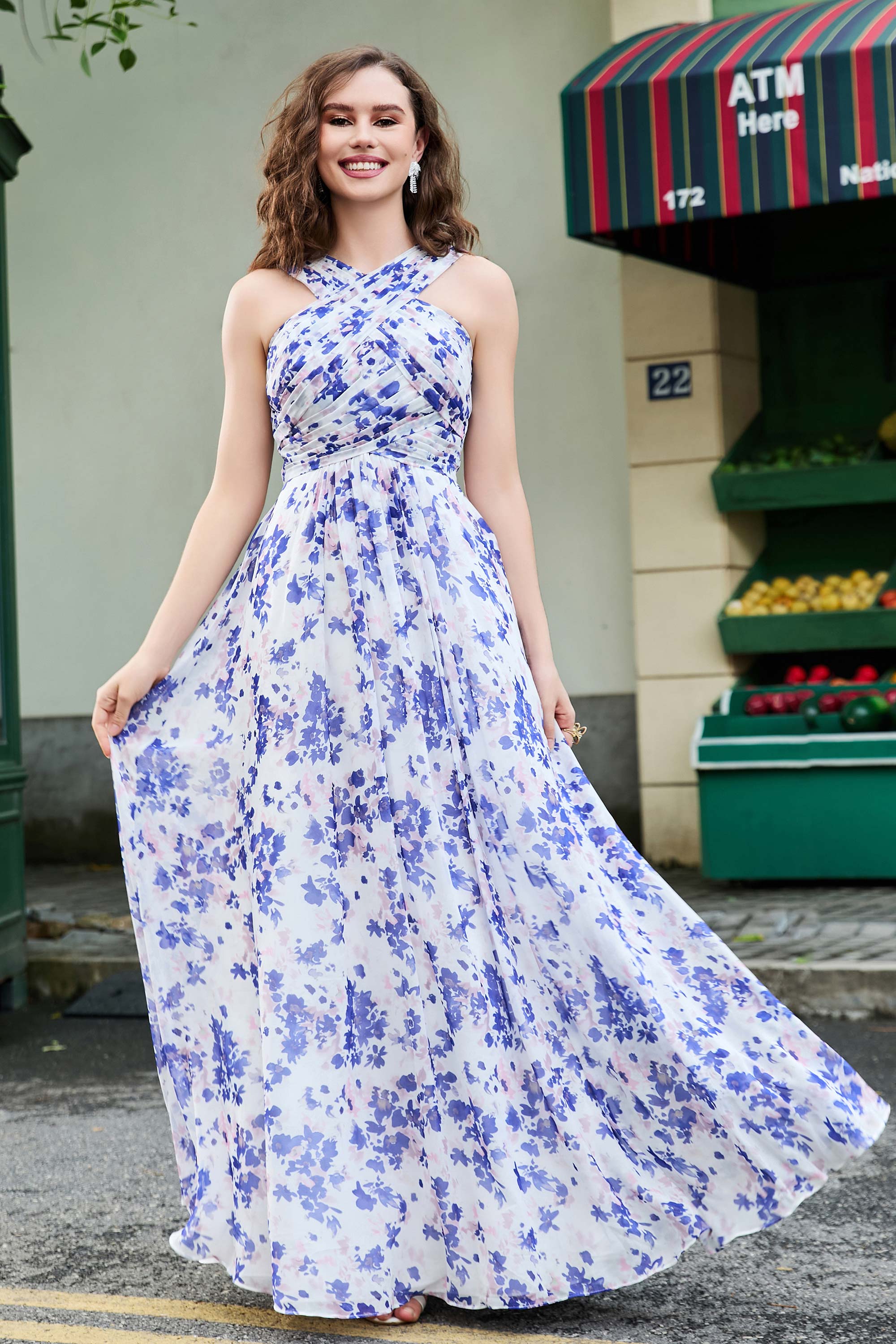 [Violet Floral Print]