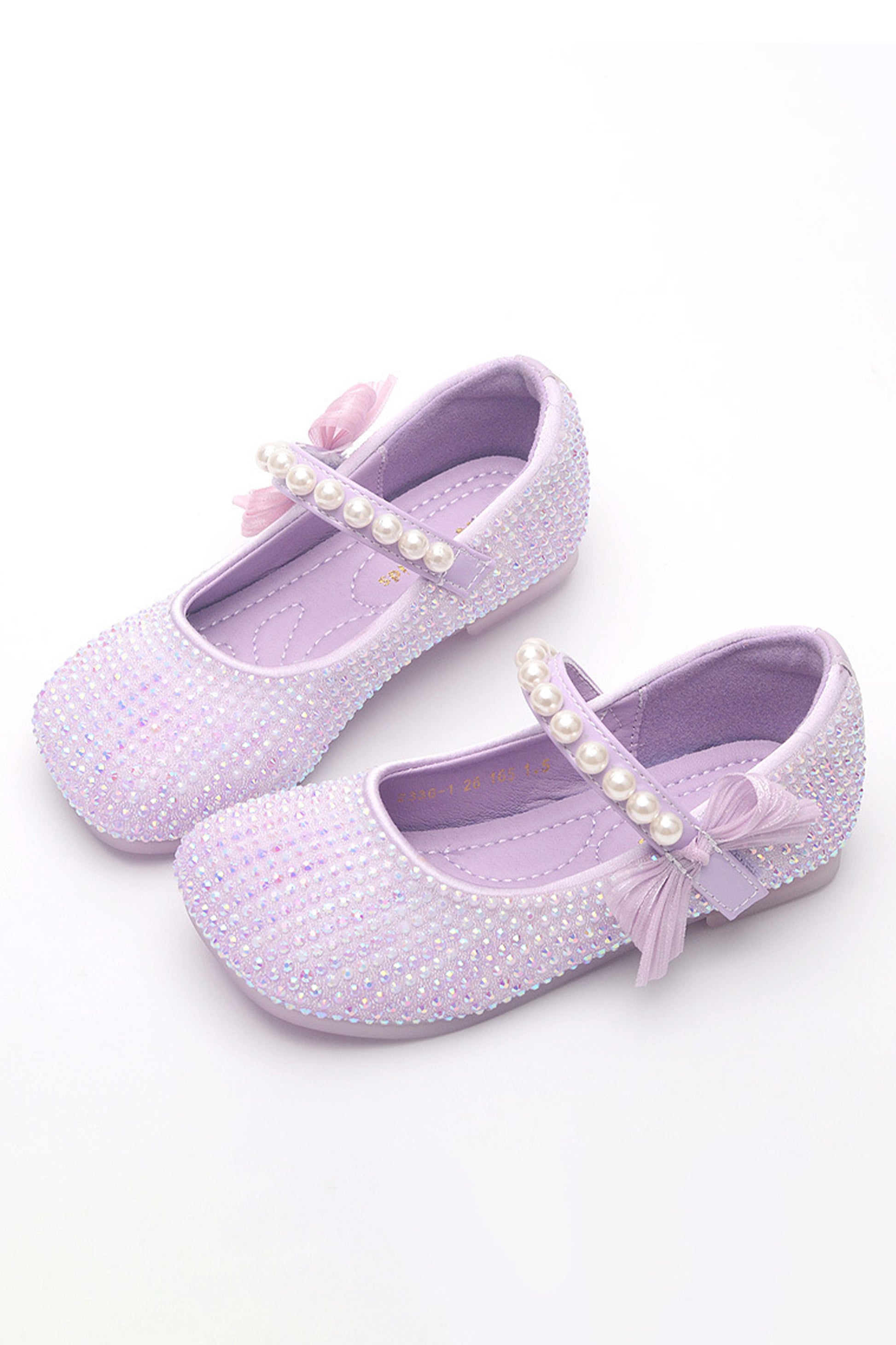 Pearl Little Girls Rhinestone Princess Shoes DUNTERY Pearl Little Girls Rhinestone Princess Shoes DUNTERY