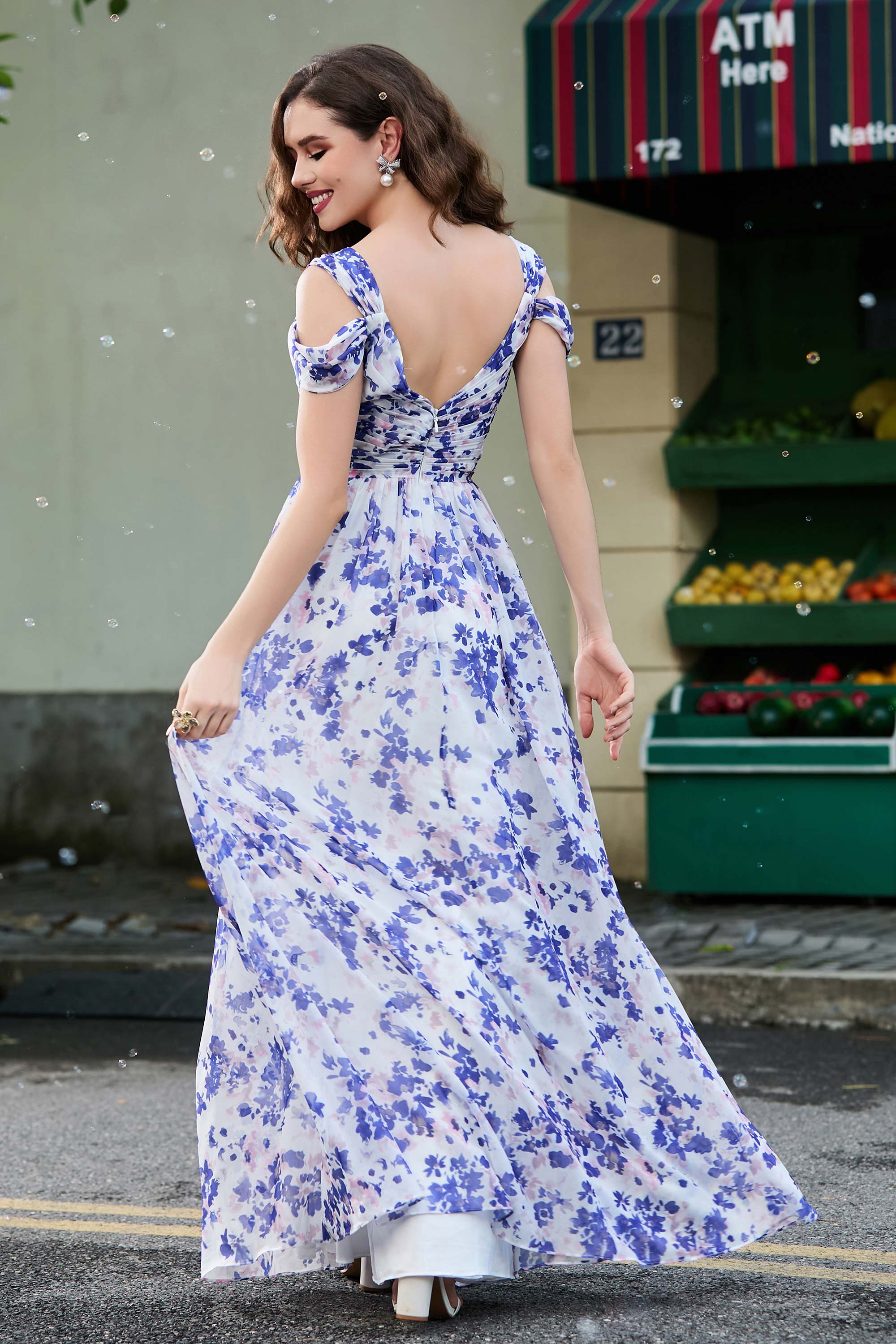 [Violet Floral Print]