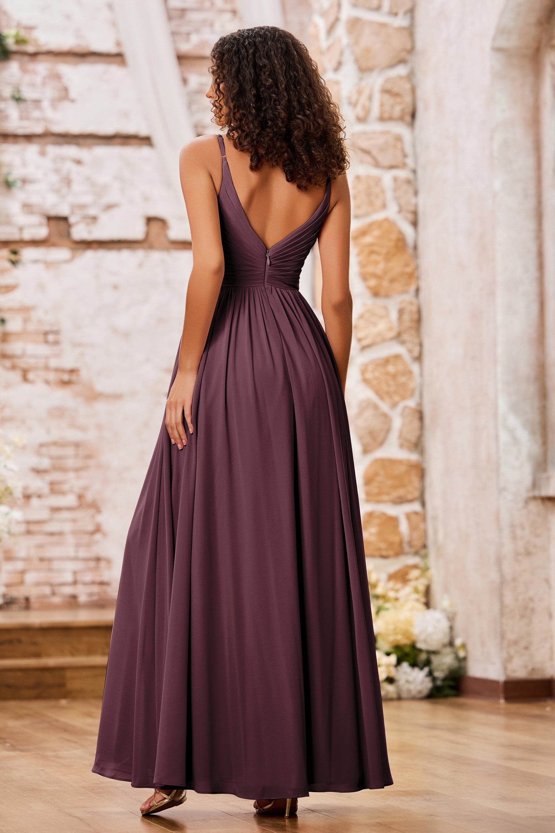 pleated bodice chiffon dress Scalloped Lace Bodice Pleated Chiffon A Line Maxi Dress - Navy Blue