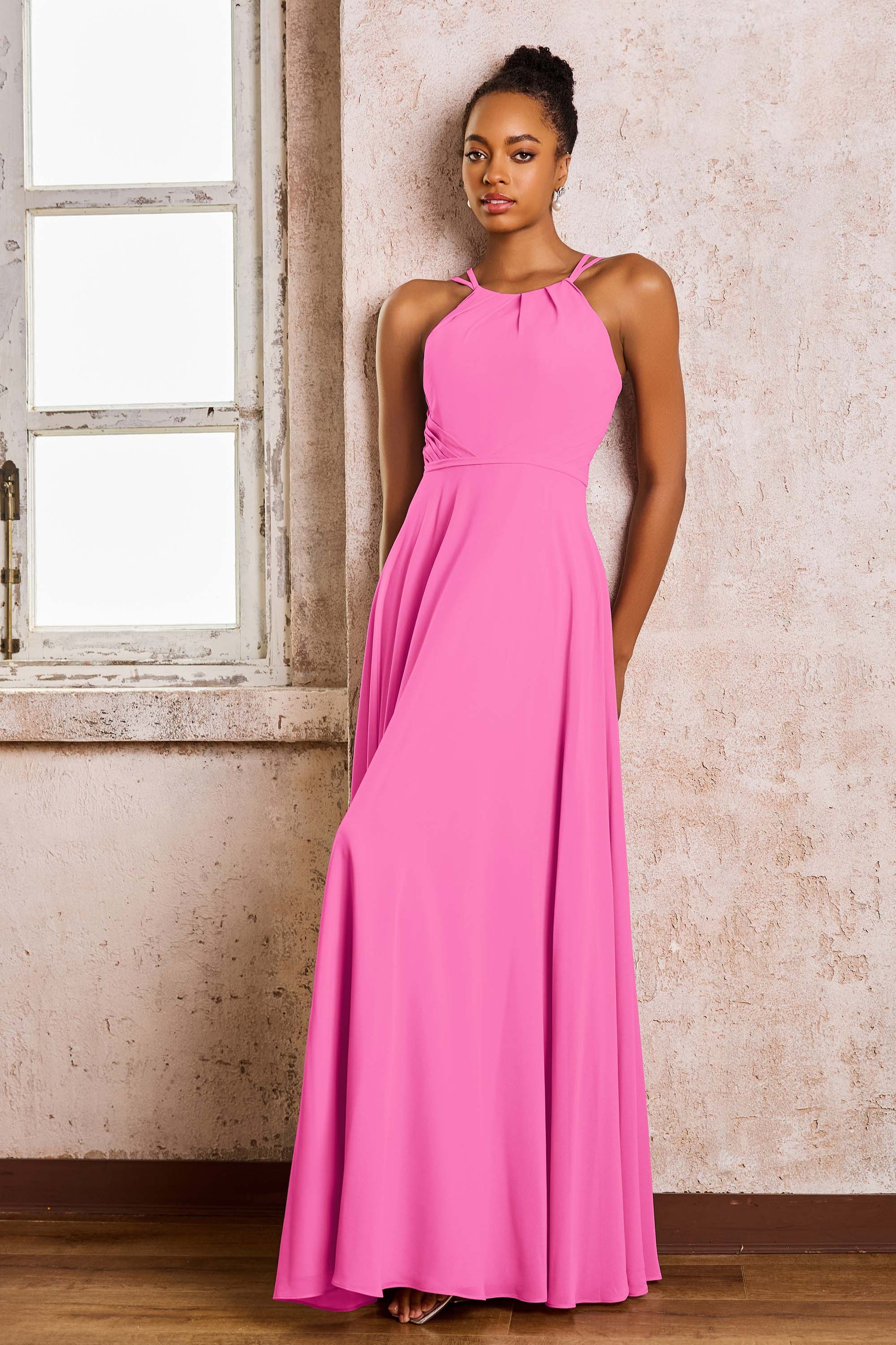 halter neck long dress LAZYWIND Summer Dresses for Women 2024 High Split Prom Floor Length Formal Sleeveless back design PrettyLittleThing Women's Double Layered Slinky