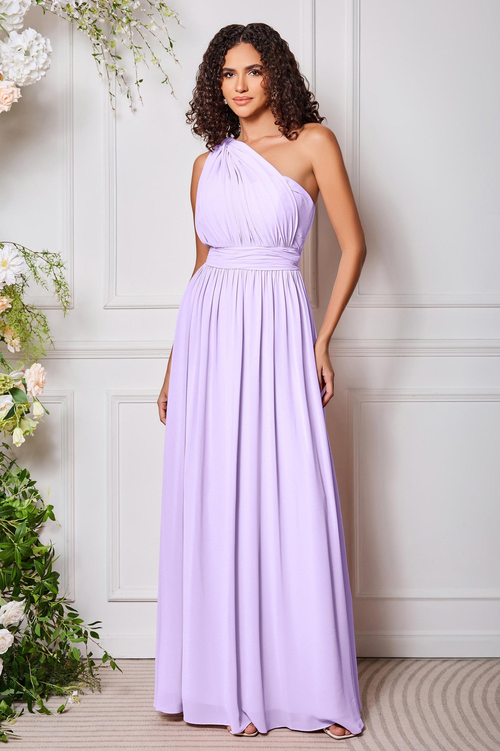 Bowknot One Shoulder Versatile Dresses DUNTERY Bowknot One Shoulder Versatile Dresses DUNTERY