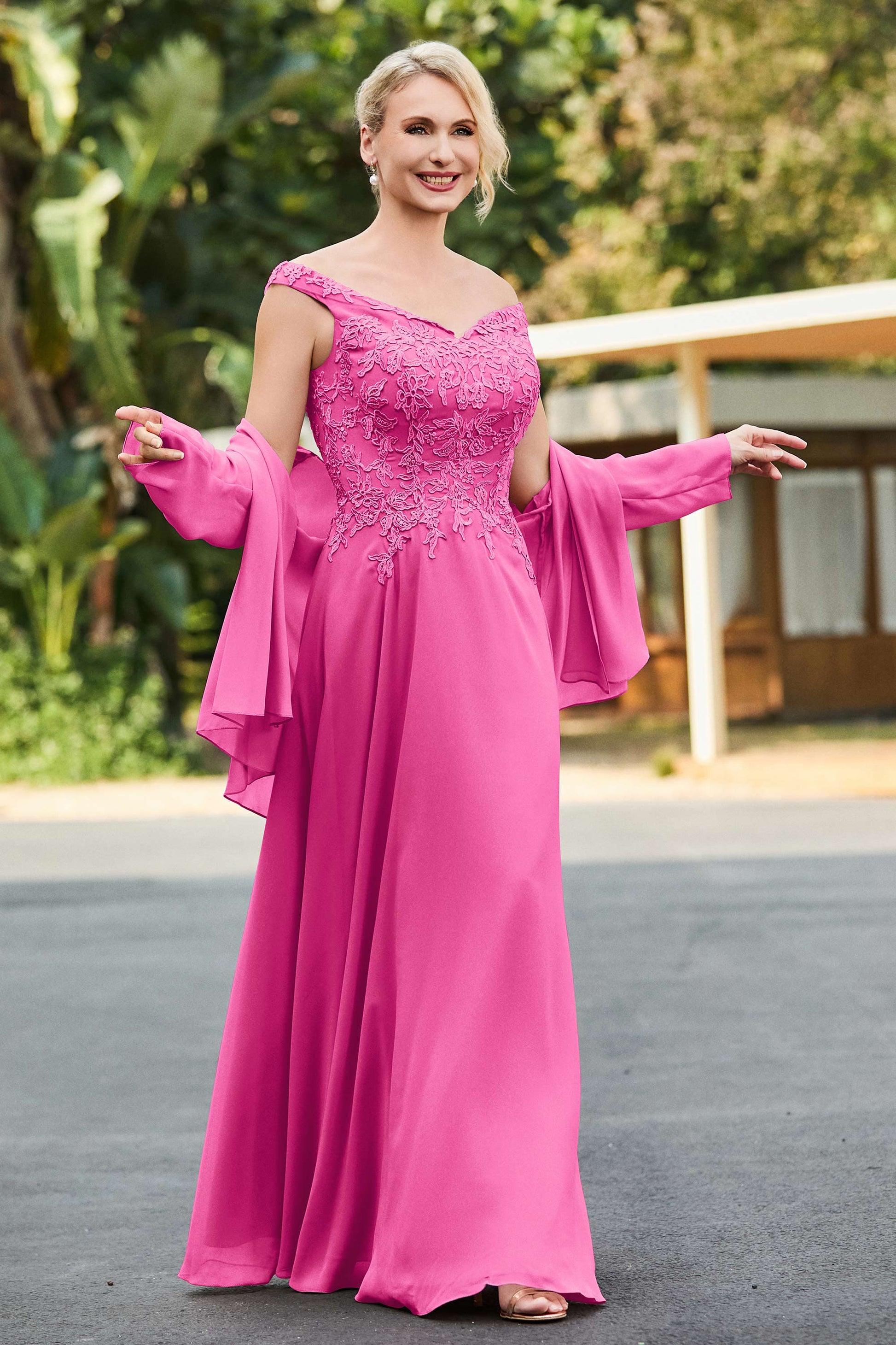 pink jacket dresses for special occasions Women's Pink Jacket Wedding Guest Dresses