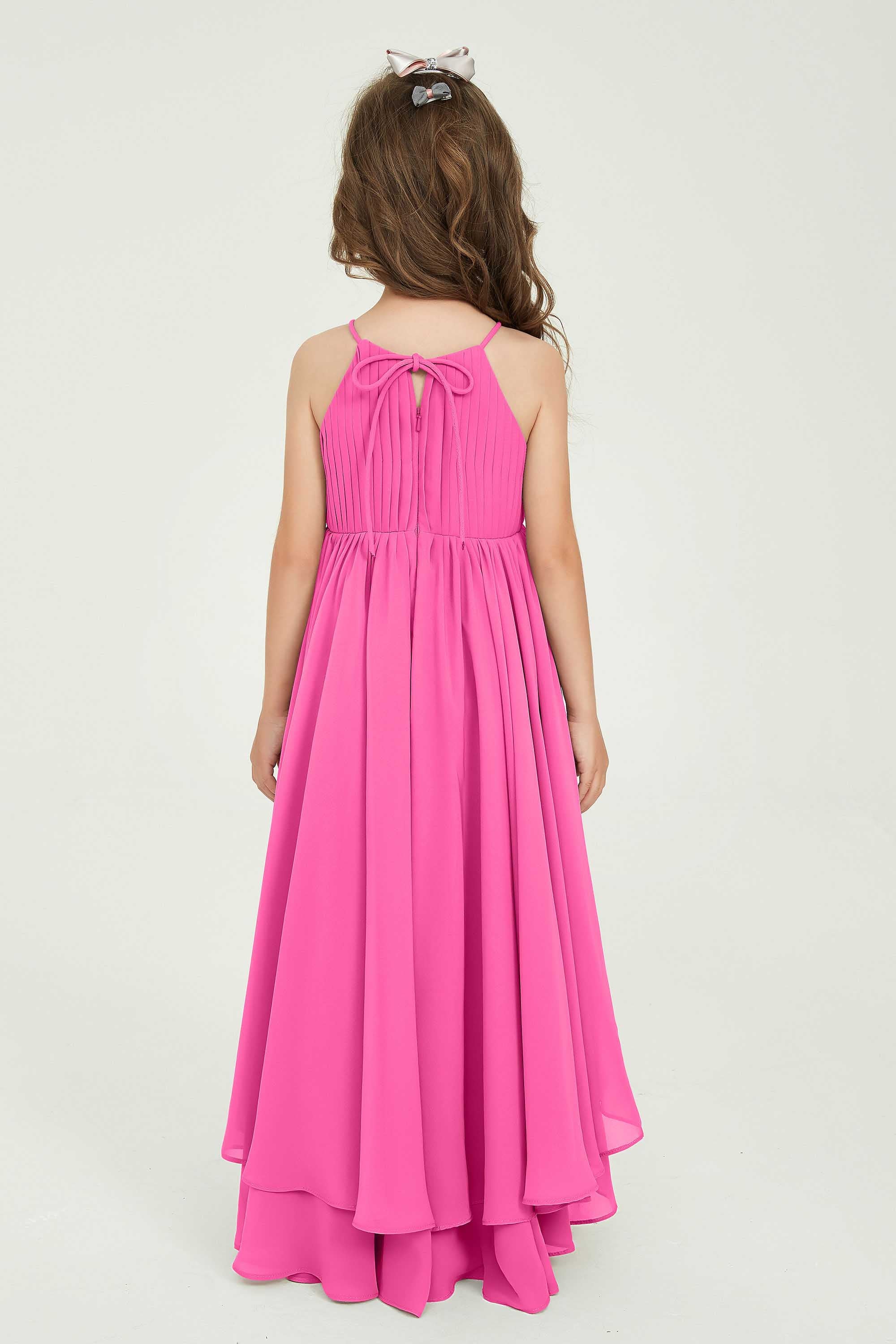 Halter With Double Straps Long Junior Bridesmaid Dress Wisteria main image 1