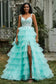 A-Line Sweetheart Tiered Tulle Gown