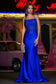 Beaded Long Jersey Gown with Sweep Train