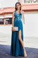 Floor Length Lace Applique Chiffon Dress