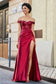 Pleated Stretch Corset Bodice Satin Gown