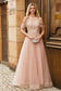Jewel Rhinestone A-Line Tulle Long Dress