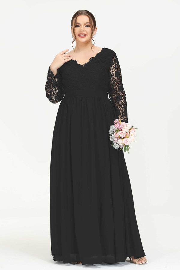 Lace and Chiffon Long Dress with Cap Sleeves Dusty Sage Plus Size