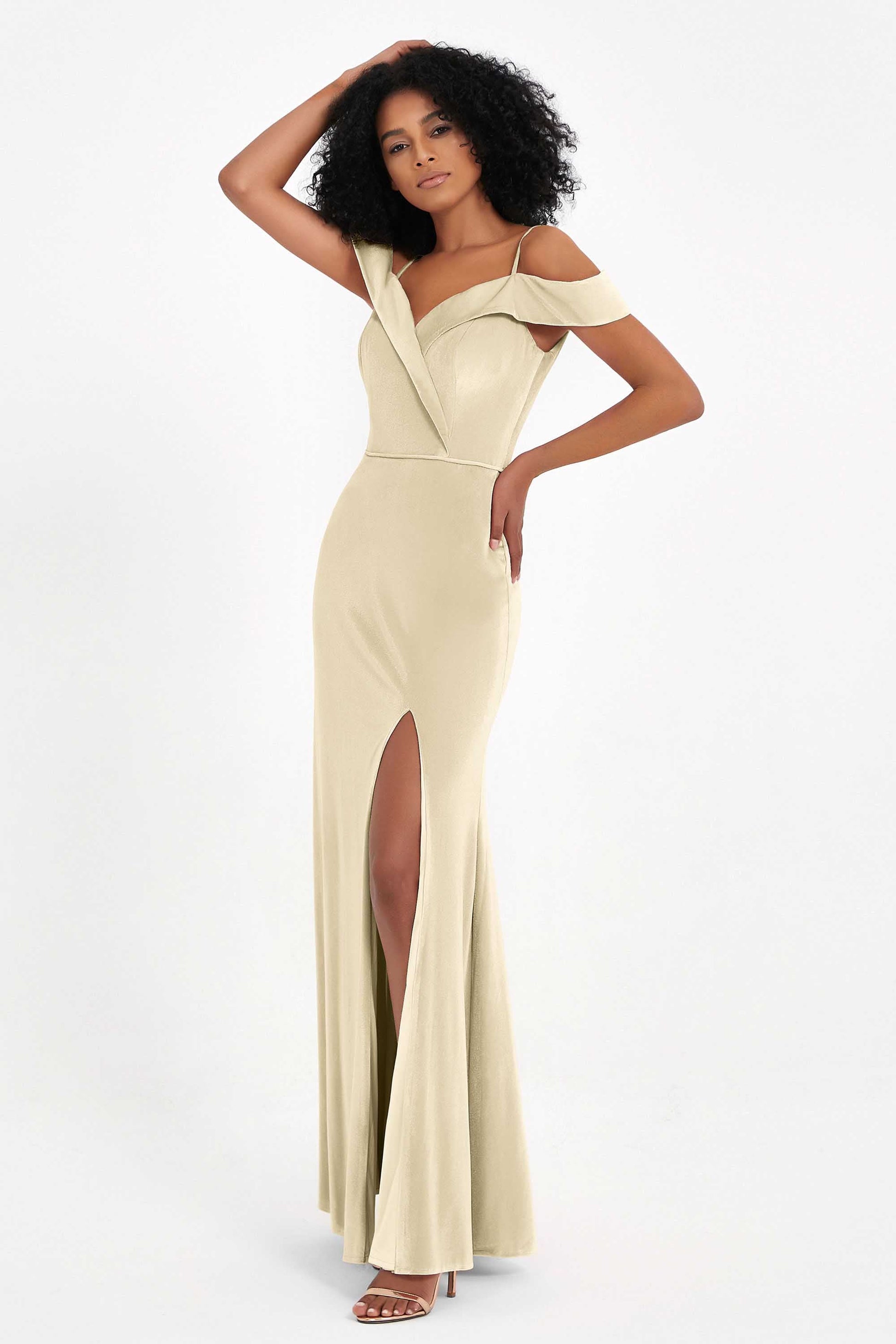off the shoulder velvet bridesmaid dresses Black Velvet Off Shoulder Slit Flit Flare Bridesmaid Dress