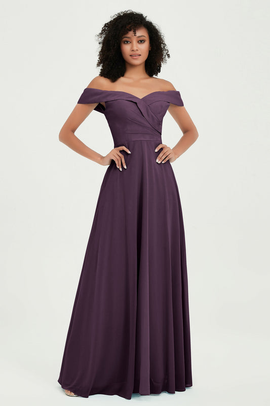duntery bridesmaid dresses One Shoulder Chiffon Bridesmaid Dress