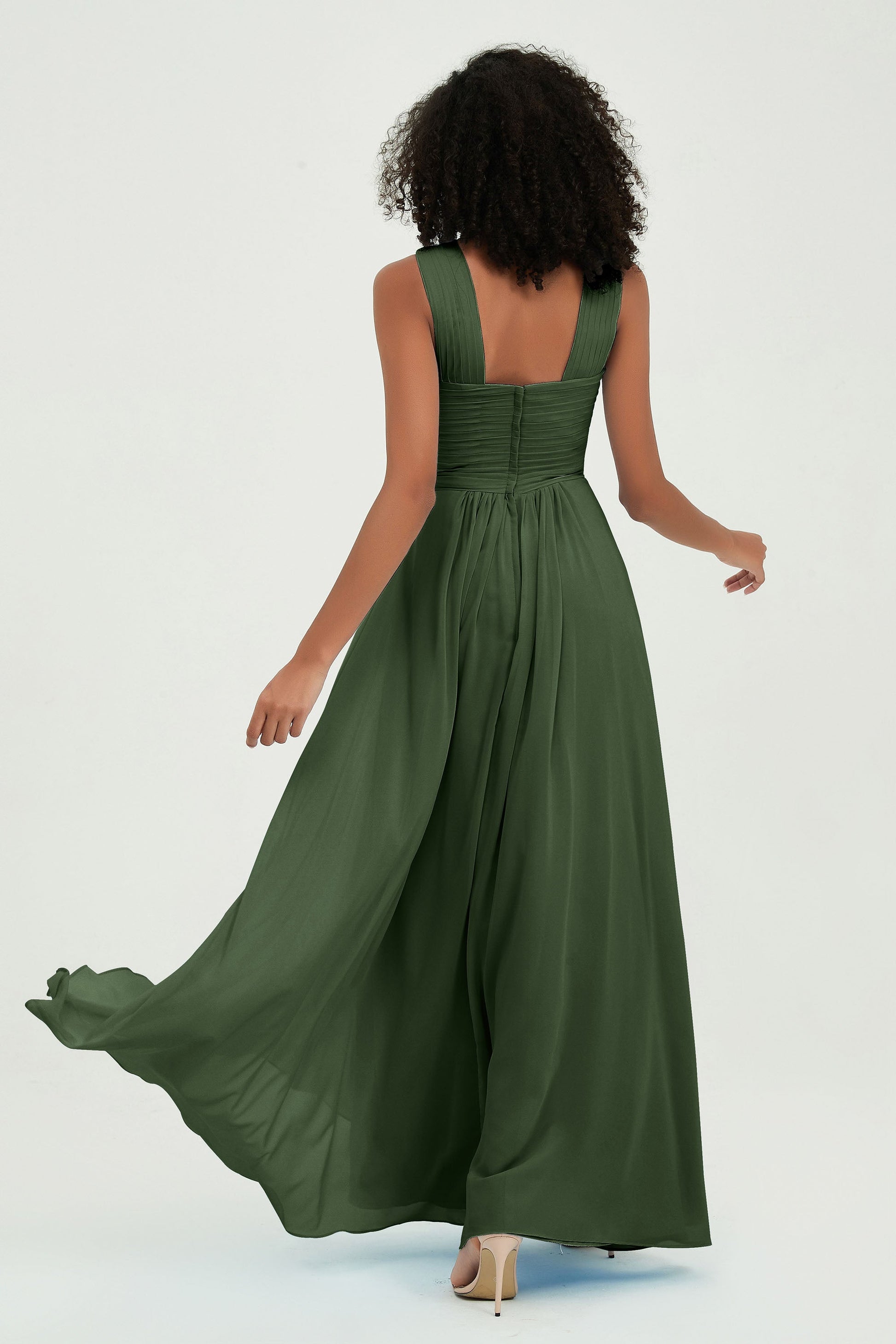 Long Pleated Wedding Guest Dress Scarf Tie High-neck Halter Midi Slip Bridesmaid Dress In Silver Dove | The Dessy Group Peach Dress For Wedding Long Pleated Wedding Guest Dress Scarf Tie High-neck Halter Midi Slip Bridesmaid Dress In Silver Dove | The Dessy Group Peach Dress For Wedding