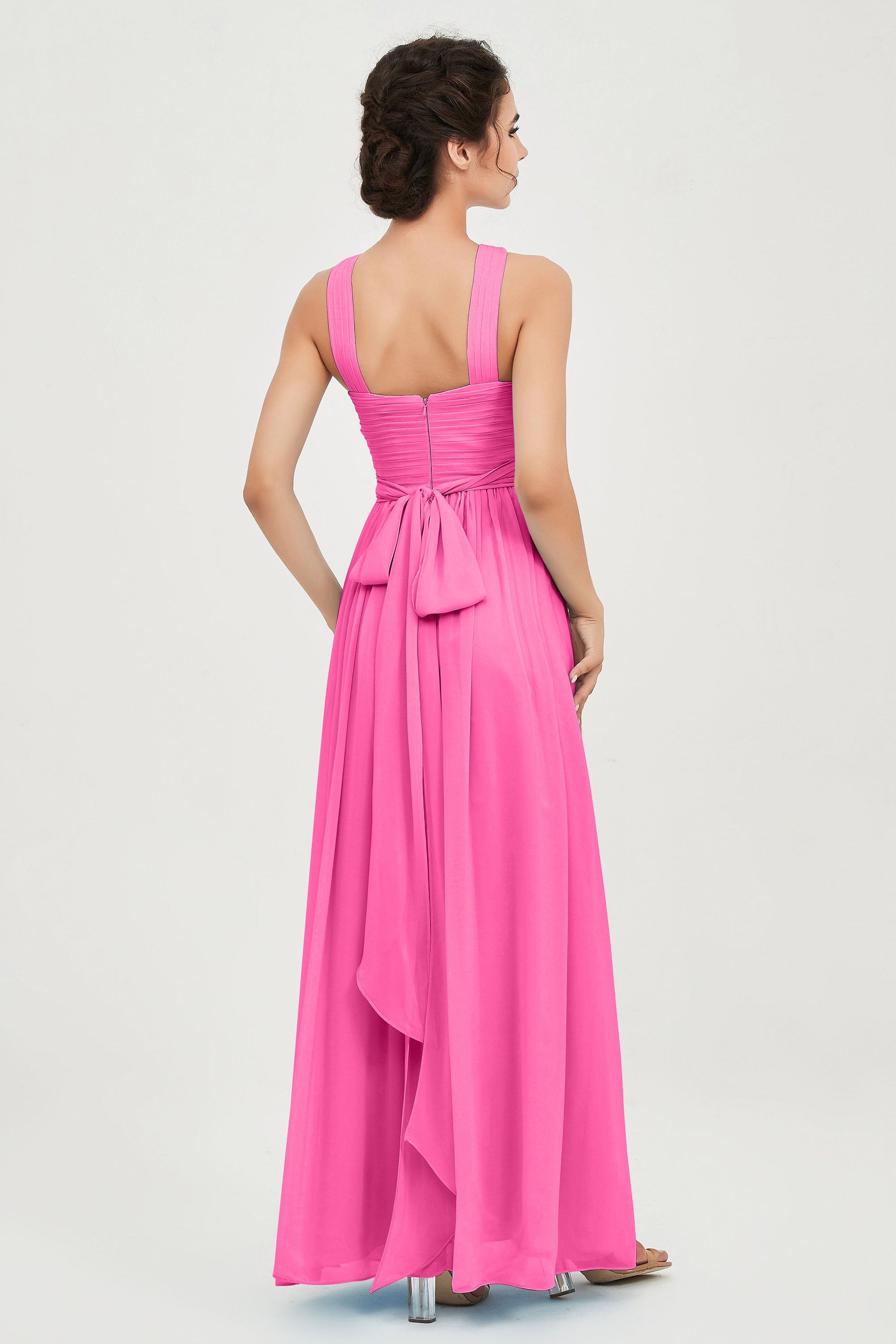 pink grecian bridesmaid dresses Dusty Pink Ombre Maxi Dress Organic Cotton Boho Gown Greek Goddess Gown Bohemian Bridesmaid Dress