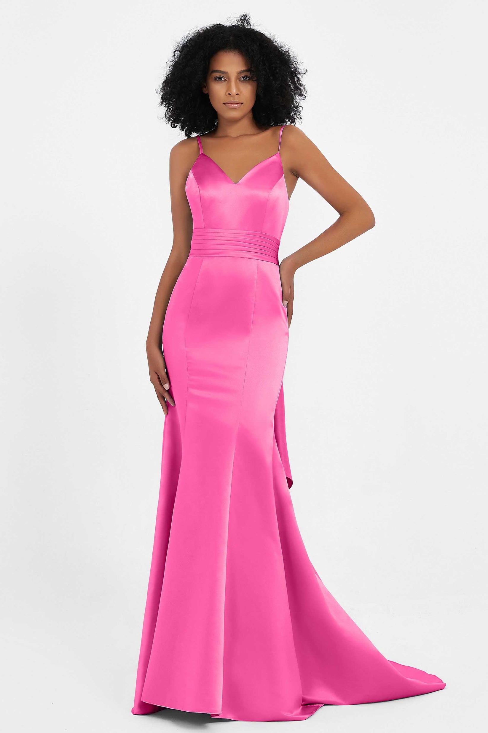Square Neck Mermaid High SIit Sweep Train Dresses Azalea