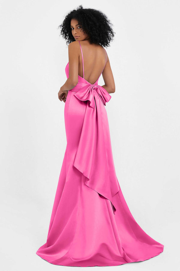 Beaded Sheer Bodice Strapless Mermaid Sweep Train Gown Azalea main image 0