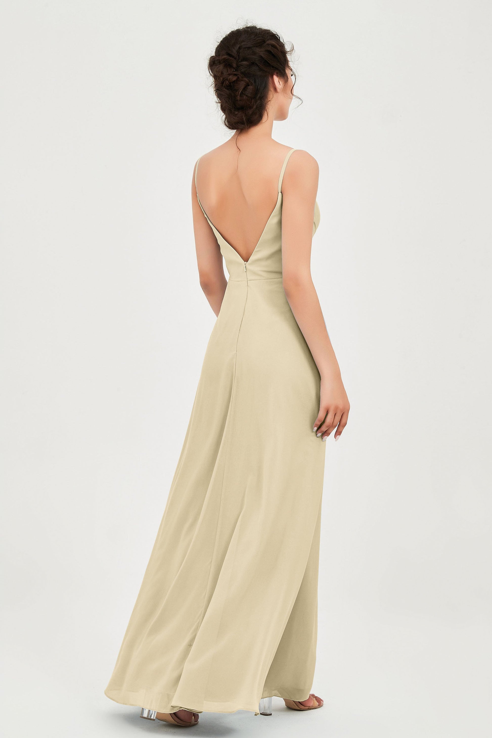 Duntery Spaghetti Straps Sweetheart Floor-length Bridesmaid Dress, Cinnamon-Rose Duntery Spaghetti Straps Sweetheart Floor-length Bridesmaid Dress, Cinnamon-Rose