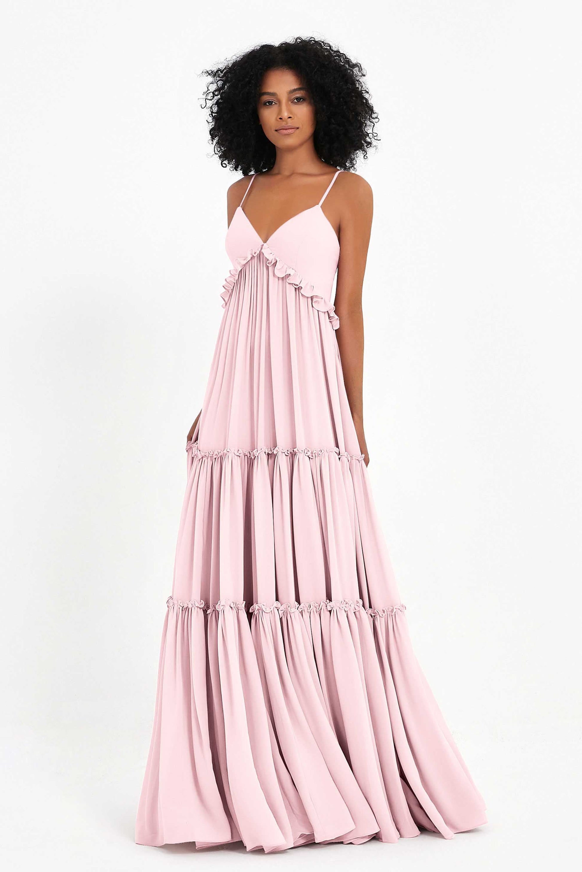 V-neck Empire Waist Maxi Boho Chiffon Dress DUNTERY V-neck Empire Waist Maxi Boho Chiffon Dress DUNTERY