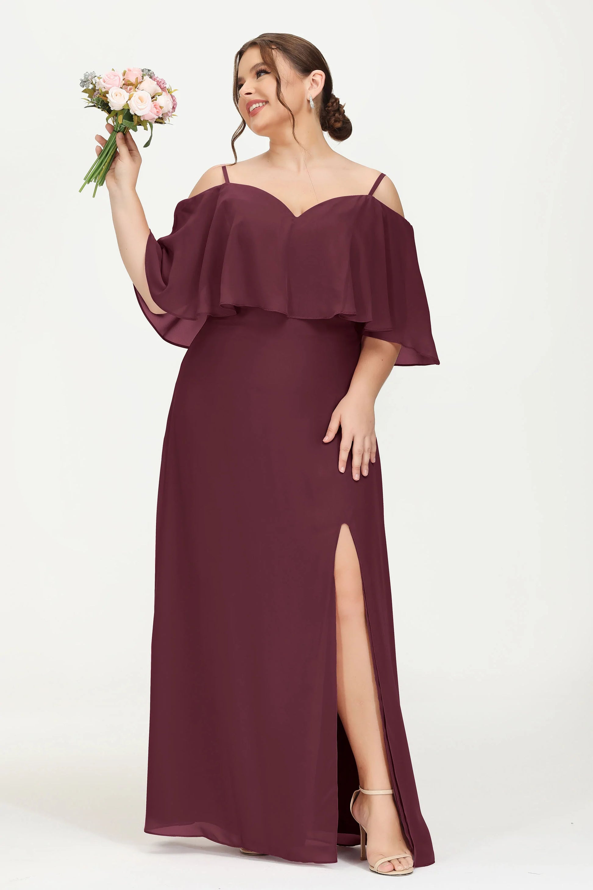 cabernet bridesmaid dress plus size Cabernet Bridesmaid Dress Matte Satin Size Large
